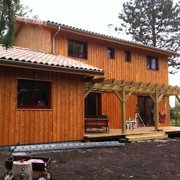 surélévation et extension - maison-bois coureau 1